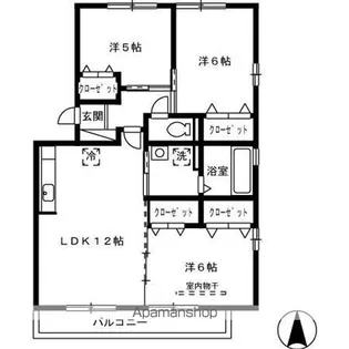 ルーチェ【201号室】の間取り