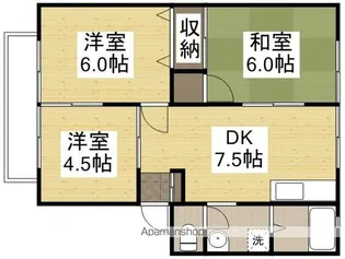 サンビレッジゆたかC【1階】の間取り