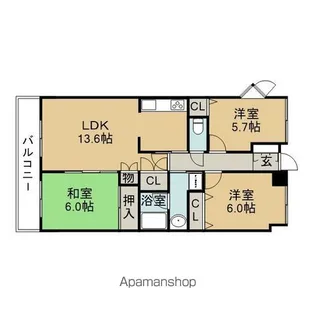 野村新瀬戸ヒルズ・ウィンザーズパーク【10階】の間取り