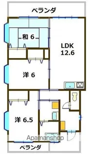 COURT櫻【501号室】の間取り