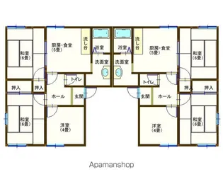ラフォーレ五十部7B【1階】の間取り
