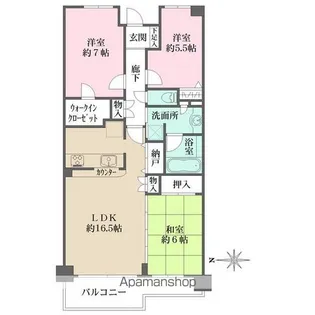 プレジリア横浜高島台【5階】の間取り