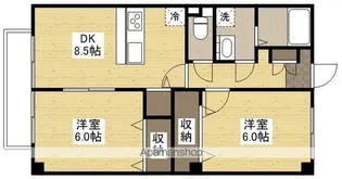 リーベ中津原【1階】の間取り