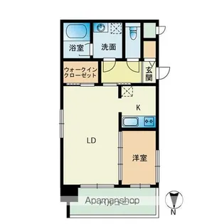 マジェスティ赤坂【6階】の間取り