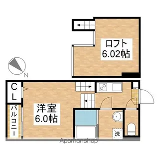 ル ソレイユ安田通【202号室号室】の間取り