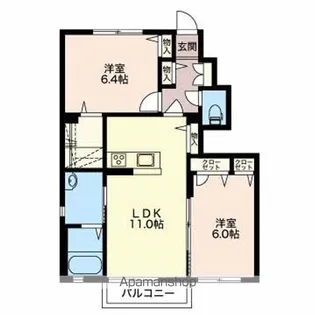 コンフォール桜【1階】の間取り