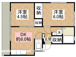 グリーンハイツ(西小仙波)【102号室】の間取り
