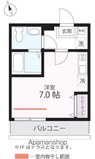 ハーミットクラブハウス溝ノ口D号棟【1階】の間取り