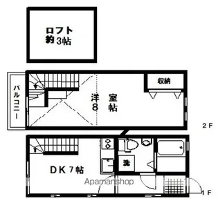 エクセルシャトー・セーヌB【108号室】の間取り