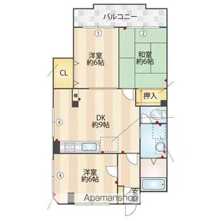 イル・パラッツォ【3階】の間取り