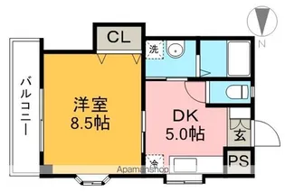 チェリーコート北久保【5階】の間取り