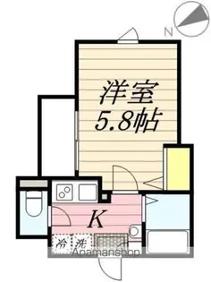 グランクオール西国立【1階】の間取り