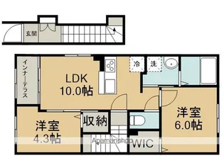 仮)坂戸市千代田アパートⅡ期【2階】の間取り