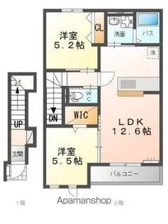 カリーノミラドール(CARINOMIRADOR)【2階】の間取り