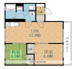 フィルネス【A104号室】の間取り