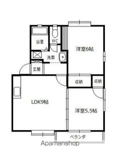 エスペランス広沢【2階】の間取り