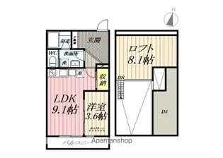 NYANCL八潮垳【203号室】の間取り