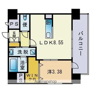 ドルチェヴィータ大橋【6階】の間取り
