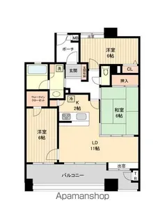 グリーンウッド郡山【10階】の間取り