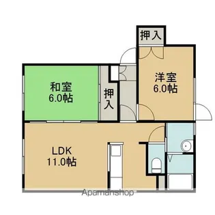 ベルコート【203号室】の間取り