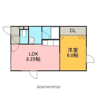 はっぴぃらんど【103号室】の間取り