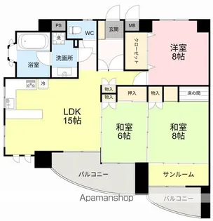 ノーブル幸町【301号室】の間取り