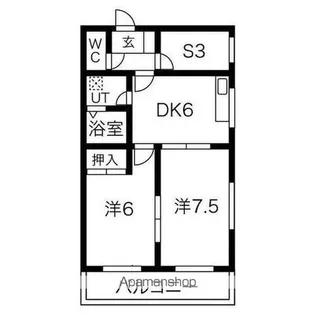 セリニティ星ヶ丘【3階】の間取り