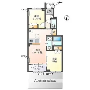 ヴァンベール【1階】の間取り