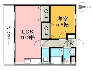 マリベール比島【4階】の間取り