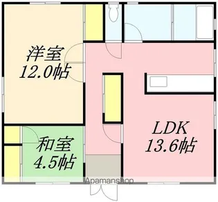 富岡町2丁目59番AP【2F号室】の間取り