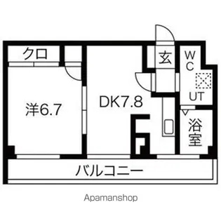 ハピネス吹田【403号室】の間取り