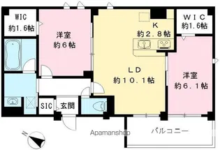 LILAS VESTA(リラ ヴェスタ)【201号室号室】の間取り