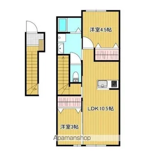 STELLA八幡【A201号室】の間取り
