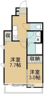 ソレアード大和町3【104号室】の間取り