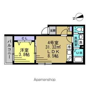 A'S CREST(エースクレスト)【1階】の間取り