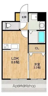 ワイズコート別府駅前【2階】の間取り