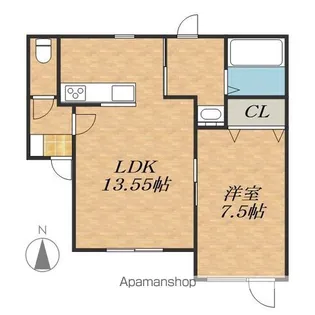 CLASS豊頃D【2階】の間取り