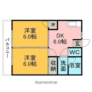 ジョイ’91【202号室】の間取り