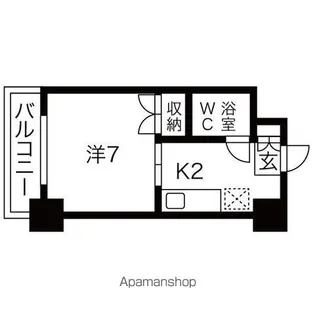 スタジオシティ【4階】の間取り
