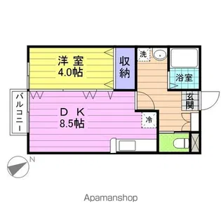 シルクハイツ出花東【202号室】の間取り