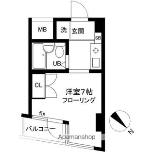 カーサ中井【1階】の間取り