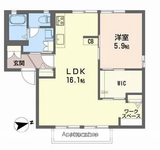 ディアスさや【207号室】の間取り