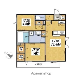 2026年2月完成 ARETE氷川台【4階】の間取り