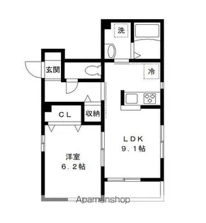 グリシナ【102号室号室】の間取り