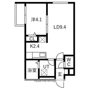 ライトベル新琴似【201号室】の間取り