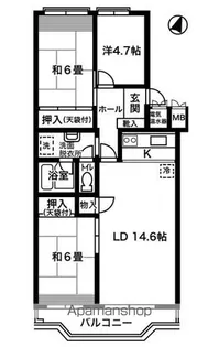 コープ野村八木山【105号室】の間取り