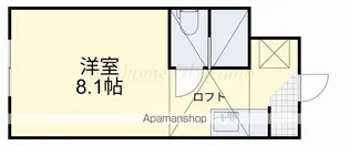 レスポワール福渡【202号室】の間取り