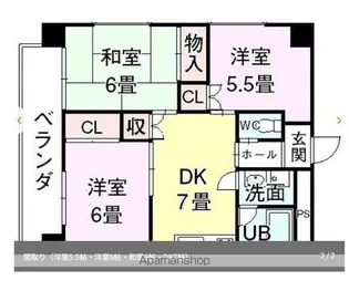 第7ゴトービル【401号室】の間取り
