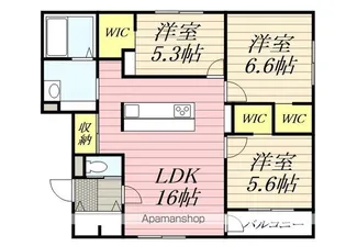ノルフィーノ【302号室】の間取り