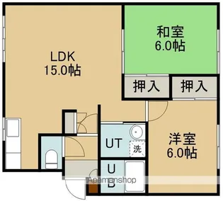 コーポ赤松Ⅱ【202号室】の間取り